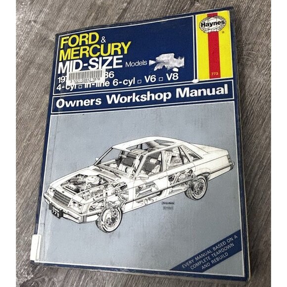 Ford & Mercury Mid-Size Models 1975-1986 Owners Workshop Manual #773 - Picture 1 of 7